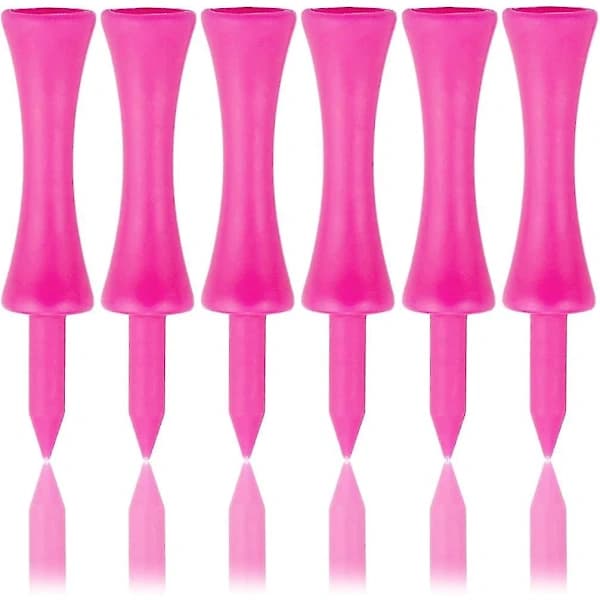 Rosa golfpeg i plast, 57 mm lång Castle golfpeg, 2-1/4 tum rosa (100 st)
