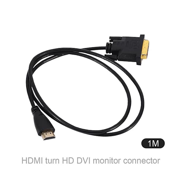 Kullattu DVI-HDMI-sovitinkaapeli HDTV HD:lle - 1M
