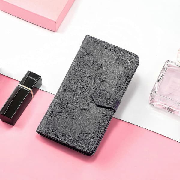 Nokia 5.3 Mobilskal, Skyddsfodral i Läderplånboksstil, Mandala Präglat Magnetiskt Flipfodral, Stötsäkert - Lila