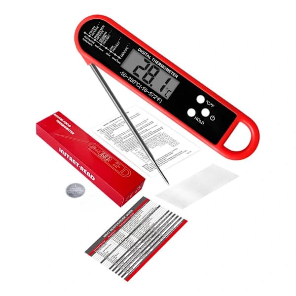 Sammenfoldeligt madtermometer, grillkød køkkentermometer, bage mælk og vand termometer