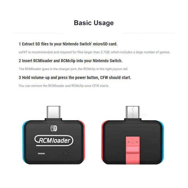 V5 RCM Loader Auto Clip Jig-værktøj til Switch NS-konsol med USB-kabel indbygget program