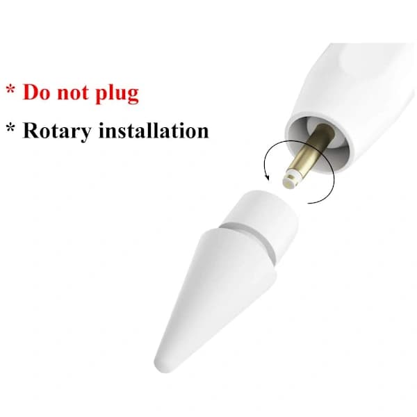 Hvite erstatningstupper for Apple Pencil 1 og 2