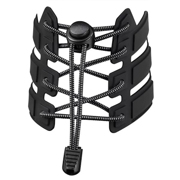 Elastiske snørebånd uden binding 110 cm 1 par Sort Sort Sort Black