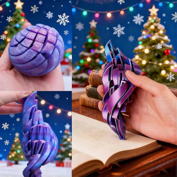 3D-printet Slime Ball Fidget Legetøj Bærbar Angstlindring Deformationsgearbold Sensorisk Legetøj til Børn Voksne ADHD
