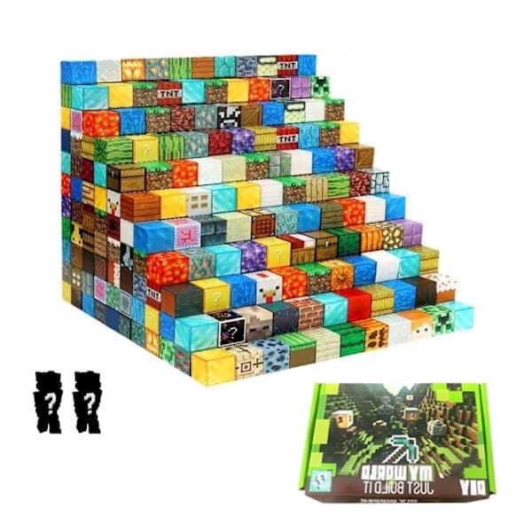 MAGNETISKE KLODSER MINECRAFT TERNINGER 100 KLODSER ARRANGEMENTSTERNINGER
