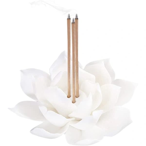Lotus røgelsesbrænder — Keramisk røgelsespindholder & blomsterrøgelsespindstativ