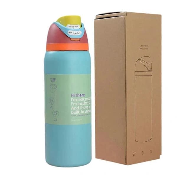 Owala FreeSip Isolerad Vattenflaska i Rostfritt Stål med Sugrör Termosmugg 35OZ