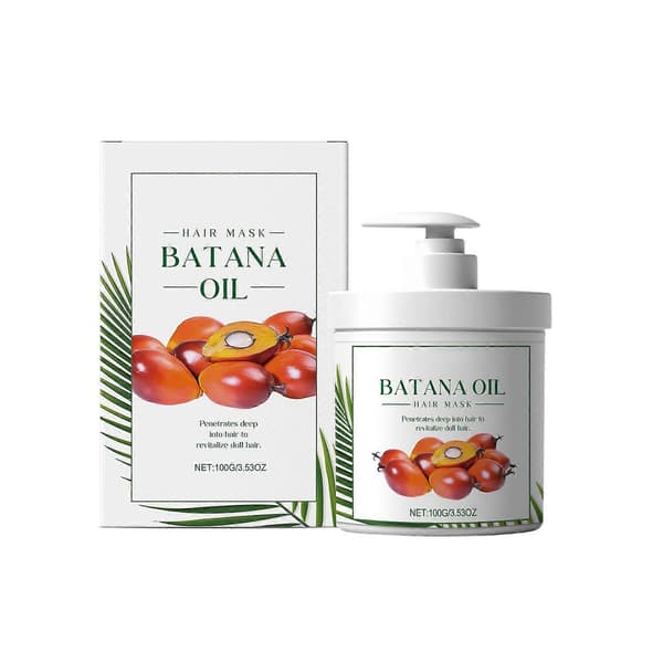 Hårmaske med Batanaolje og keratinbehandling for dyp hydrering, kruskontroll og glans 2 pcs