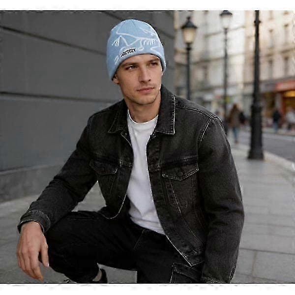 Arc'teryx Bird Head stickad mössa, ljusblå, merinoull, vintermössa, unisex, ljusblå.