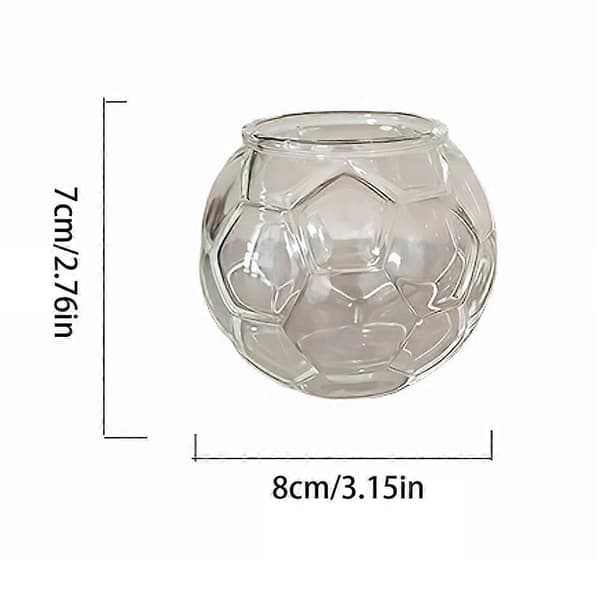 Fotbollsformad glasmuggset 8 cm diameter med fotbollstema paint 1pc