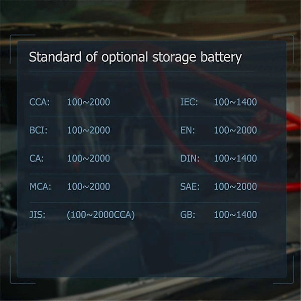 BST100 Bilbatteritester, brukes til start- og ladetester for biler.