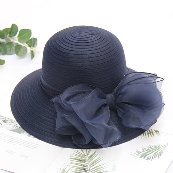 Organza kapellhodeplagg for kvinner - brudehatt, solhatt til brudekjole
