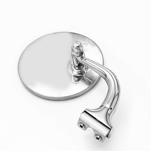 2-delad retro klassisk bil silver rund sidospegelset, retro fram- och backspeglar