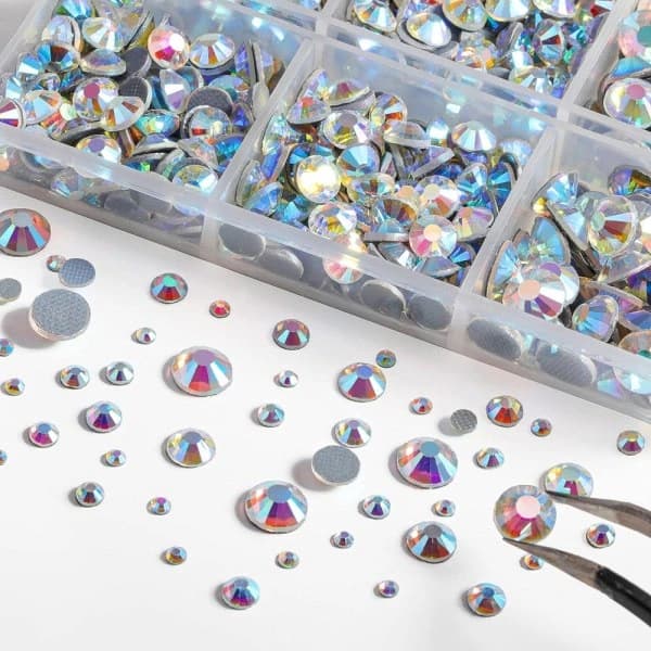 6530 kpl Hotfix-strassit AB Kristall Strass Flatback-lasi