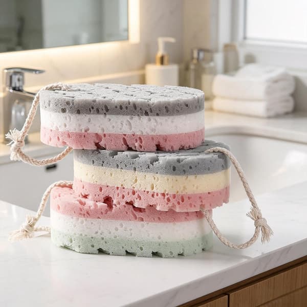 Loofah Tre-lagers Bad Exfolierande Svamp