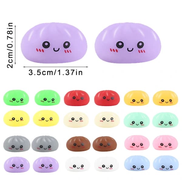 Dumpling Squishy, 2026 Mystery Dumpling Squishies Nedtællingskalender, 24 Tilfældige Overraskelses Dumpling Squishies, Stresslindring