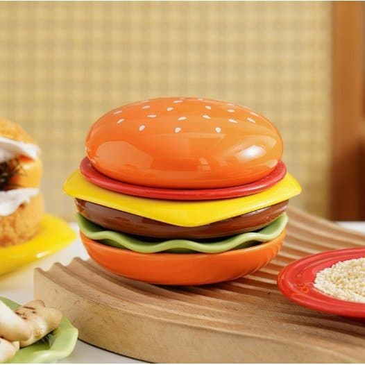 Stabelbart burgerfad sæt, burgerfad sæt, seks-lags mini burgerfad