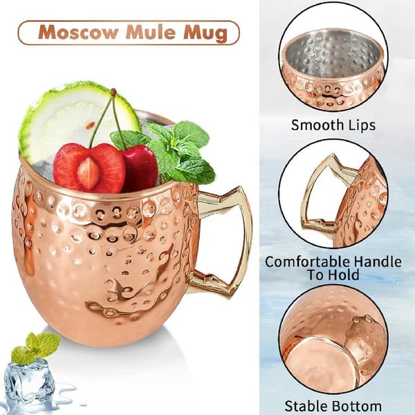 Moscow Mule Cocktailmuggar - 4-delat vackert presentkit