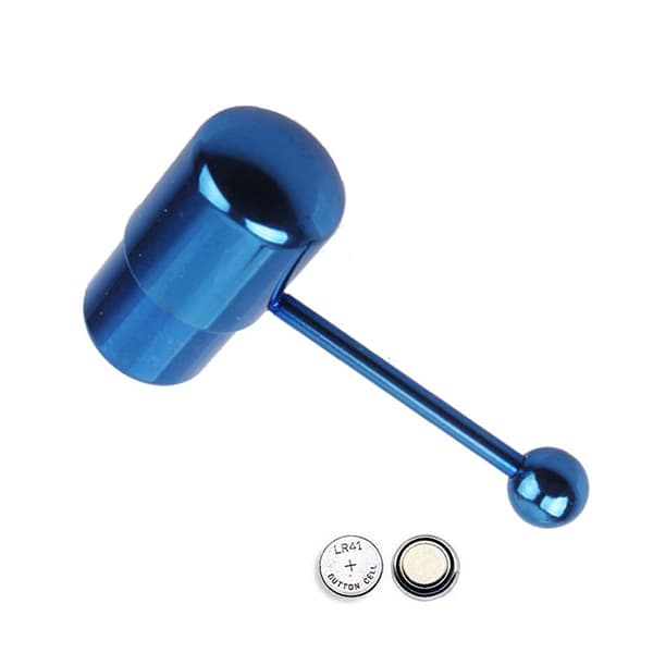 En vibrerende barbell tungepiercing, smykke i rustfrit stål til menneskelig piercing