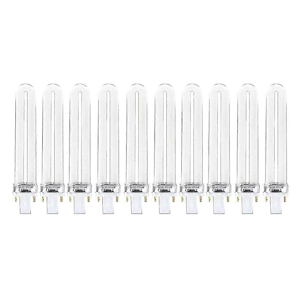 10 x 9W neglelamper, 365nm