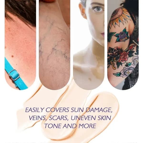 Dækcreme til karsprængninger - Concealercreme, tatoveringsdækkende makeup, benmakeup, vandfast, kropsmakeup