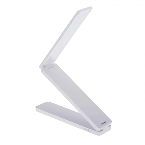 LED bordlampe, foldbar, dæmpbar, batteridrevet, hvid.