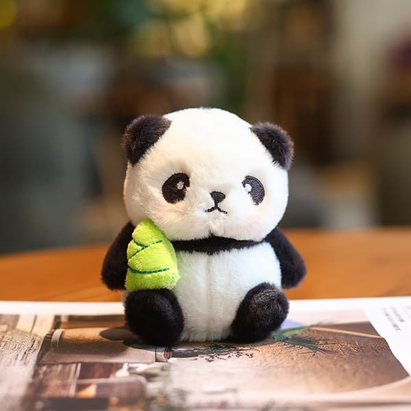 Söpö sarjakuva panda pehmolelu reppu nukke avaimenperä viehätys naisille - 6