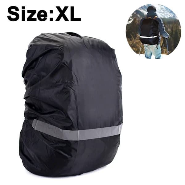 YZ701 Rygsæk Regnslag - Sort - XL
