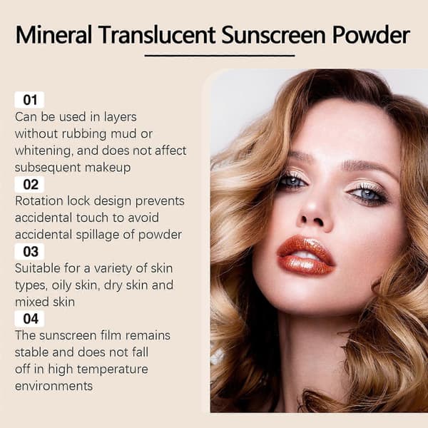 Hawaiian Tropic Mineral Translucent Solcremepudder med Børste SPF 30 1 pc