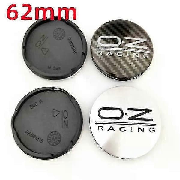 Fire 62 mm hjulkapsler til Oz Racing M595 Oz alufælge (sort)