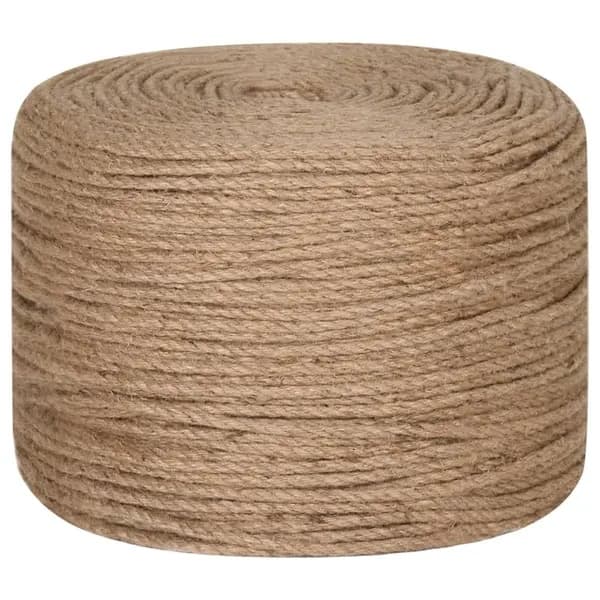 vidaXL Juterep 100 m lång 6 mm tjock brun