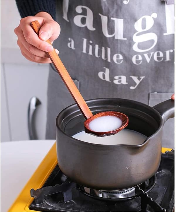 Japansk långskaftad slev för hot pot i sköldpaddsskal-stil - 2-pack