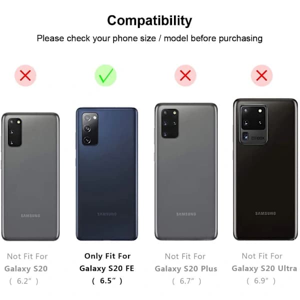 Samsung Galaxy S20 FE / S20 Lite puhelinkotelo (SIM-korttipaikalla, musta)