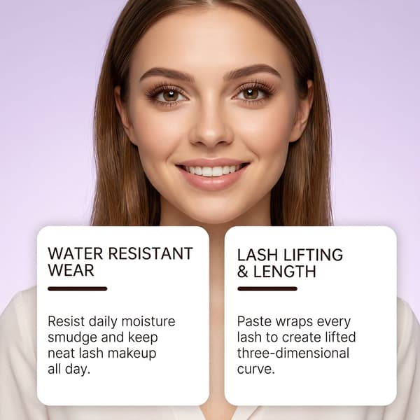 Holdbar Vandfast Mascara 10ml Sort & Brun Volumengivende Øjenvippeløft til Hverdagsbrug & Date 2 stk. black