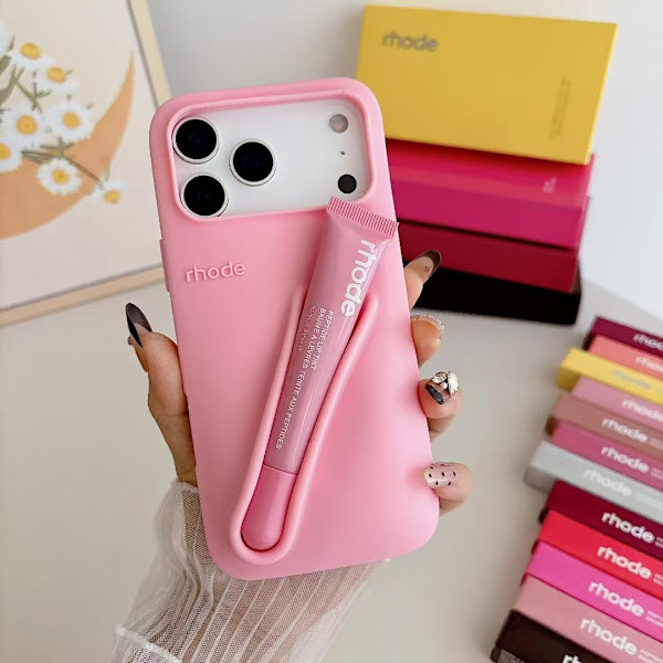 Rhode Lip Gloss Raspberry-telefondeksel til iPhone 17 16 15 14 13 12 Pro Max B Raspberry Jelly pink iphone14plus