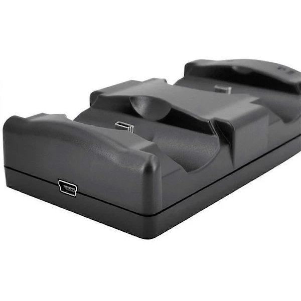 Playstation 3 Controller Ladestation 2 i 1 med LED-indikator kompatibel med Playstation PS3/Move Controller
