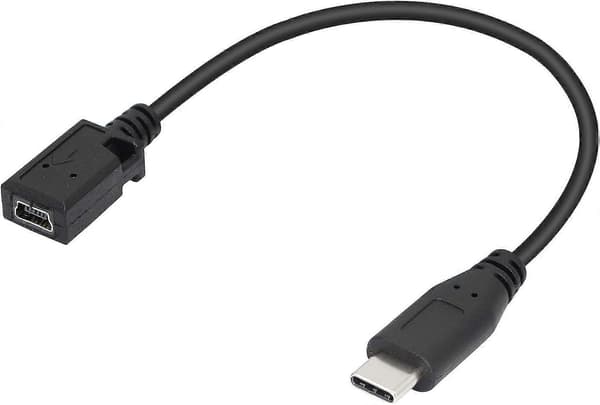 Type-C Mini USB-C USB 2.0 -jatkokaapeli (naaras-uros) Synkroninen lataussovitinkaapeli (10 cm)