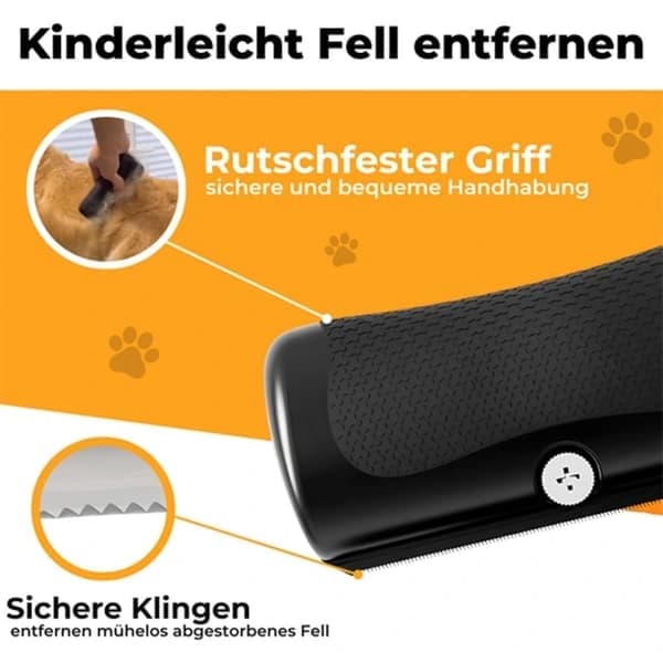 Dobbeltsidet underuldskam til hunde og katte - 15 cm - Genanvendelig - Til langt/kort hår