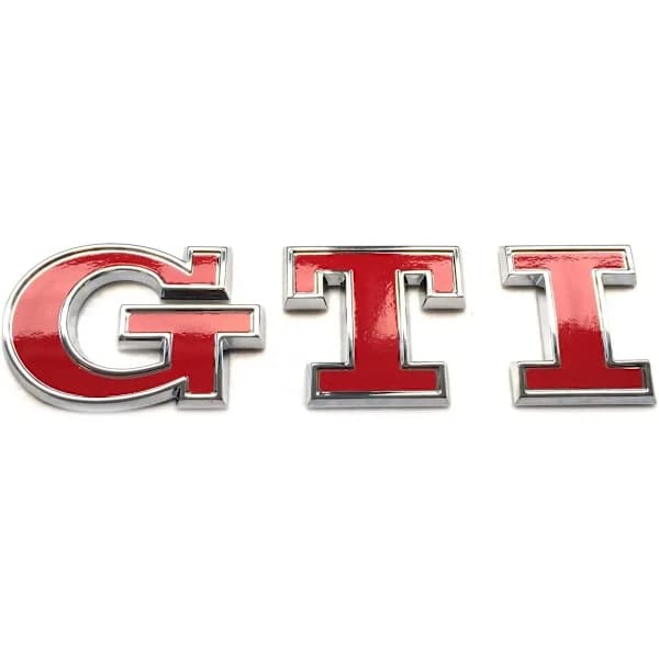 Volkswagen GTI bagagelucka emblem i kromrött