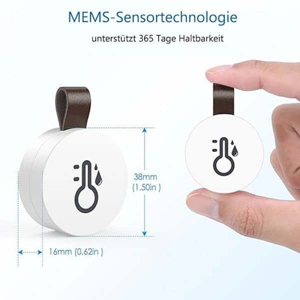 Bluetooth-termometer og hygrometer med datalagring / Trådløst termometer og hygrometer med app og datavisning 1 pc