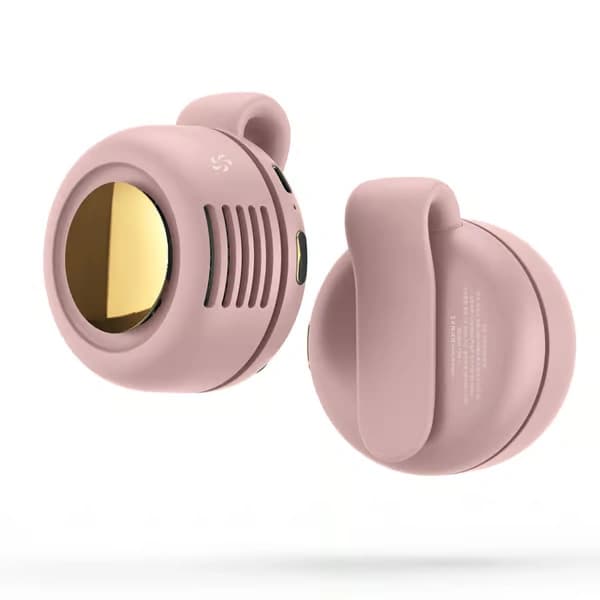 Bærbar Clip Køleventilator USB Genopladelig Mini Clip Ventilator Hals Talje Ventilator Justerbar Aircondition Ventilator (1 stk) pink