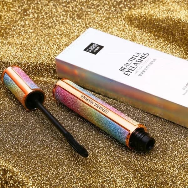 Galaxy Mascara 4D Silkefibrer Fransar Tjock Förlängning Bästa Vatten