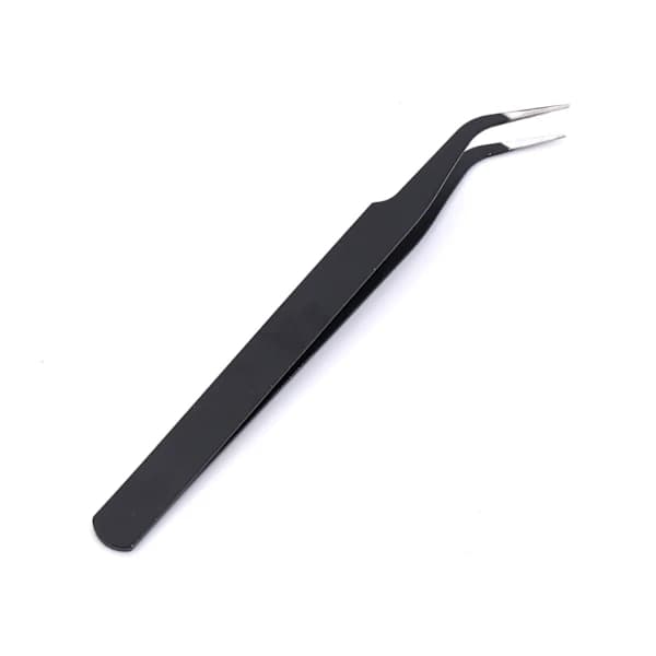 Svart pincettset för ögonfransförlängning (2-pack)