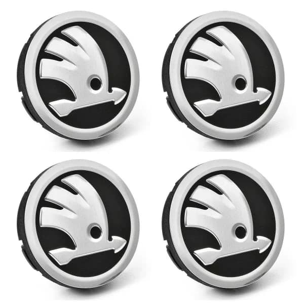 4-pak - Skoda Navkapsler / Fælgkapsler - Bil 56 mm