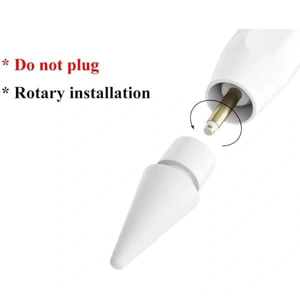 Hvite erstatningstupper for Apple Pencil 1 og 2