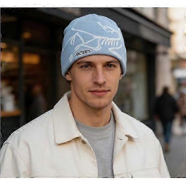 Arc'teryx Bird Head stickad mössa, ljusblå, merinoull, vintermössa, unisex, ljusblå.