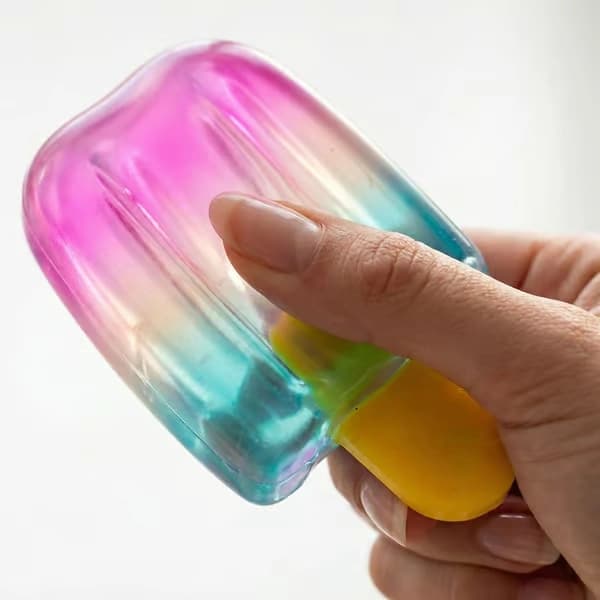 3-pack glasskläm-squishy, kon-squishy, långsamt stigande sensorisk fidget-leksak, påskkorgsfyllning, festgåvor, sommar, sensorisk stresslindring