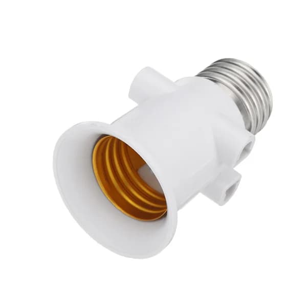 2 AC100-240V 4A E27 lampeholder adapterstik, lampeadapter