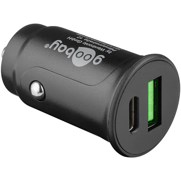 Dobbelt USB-biloplader med USB-C™ PD (strømoverførsel) (27W)