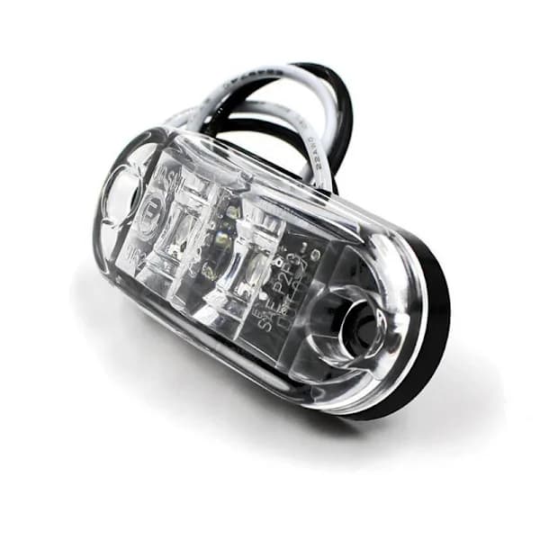 10X 2 LED Sidemarkeringslys 12/24V LED Positionslys Trailer Sidelygte Advarselslys til Lastbil Autocamper Campingvogn white